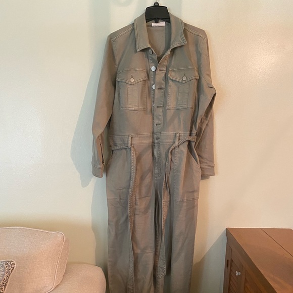 Lane Bryant denium jumpsuit army green size 20 - Picture 2 of 4